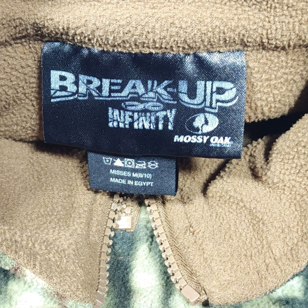 Mossy Oak BREAK-UP INFINITY Camo Fleece Pullover Jacket Women's Medium 1/4 Zip - Picture 4 of 13